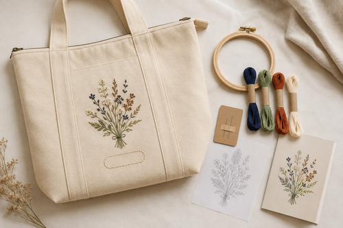 Personalized Embroidery Tote Kit.